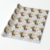 Westie Twilight Snow Cadeaupapier (Uitgerold)