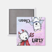 Westie Vaatwasser magneet (Voorkant / Achterkant)