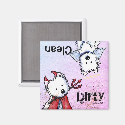 Westie Vaatwasser magneet (Voorkant / Achterkant)