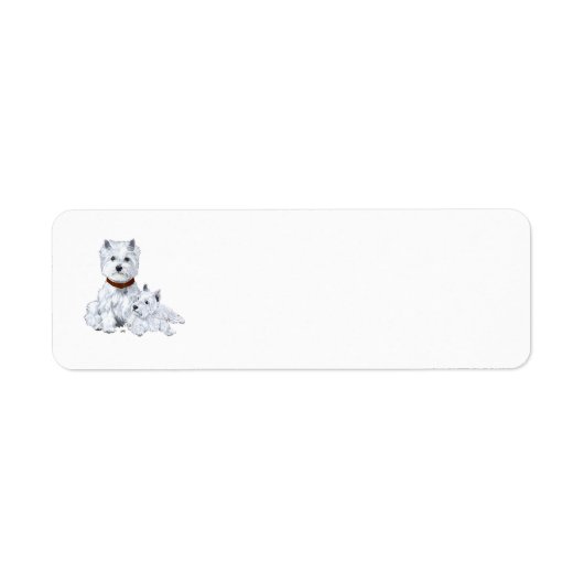 Westie Vader Retouradreslabel Etiket (Voorkant)