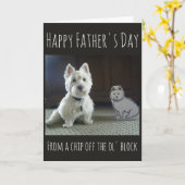 Westie Vaderdag "Chip Off the Ol" Block Kaart (Gele Bloem)