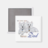 Westie Vaderdag Magneet (Voorkant / Achterkant)