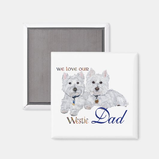 Westie Vaderdag Magneet (Voorkant / Achterkant)