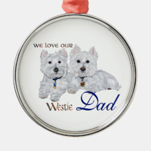 Westie Vaderdag Metalen Ornament