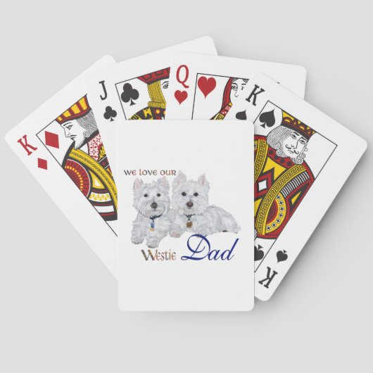 Westie Vaderdag Pokerkaarten (Achterkant)