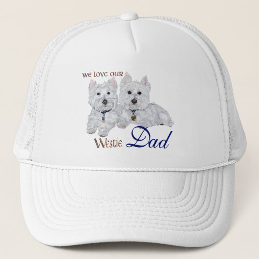 Westie Vaderdag Trucker Pet (Voorkant)