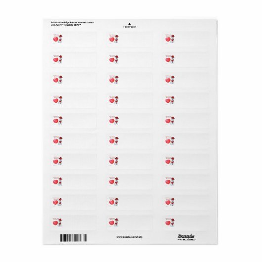 Westie Valentijn Return Address Label (Full Sheet)