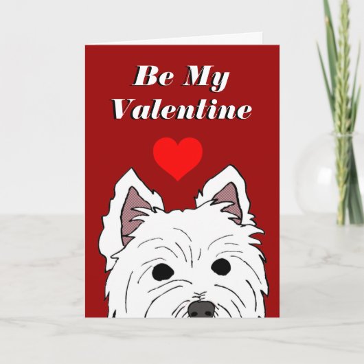 Westie Valentine Card Feestdagen Kaart (Voorkant)