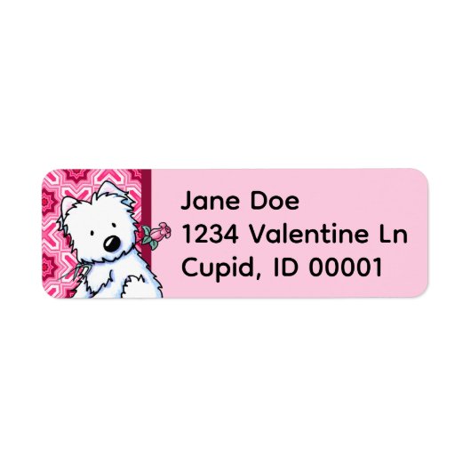 Westie Valentine  Etiket (Voorkant)