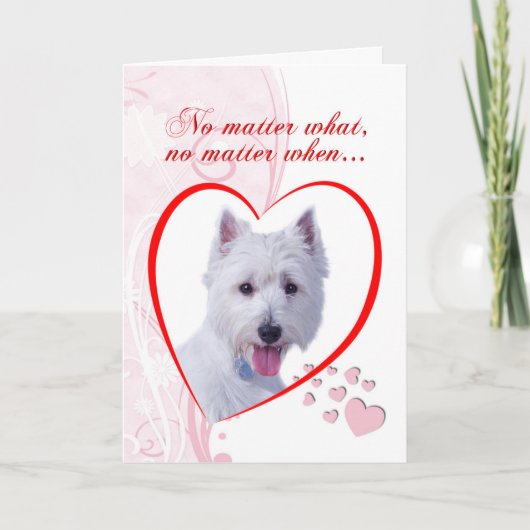 Westie Valentine Feestdagen Kaart (Voorkant)