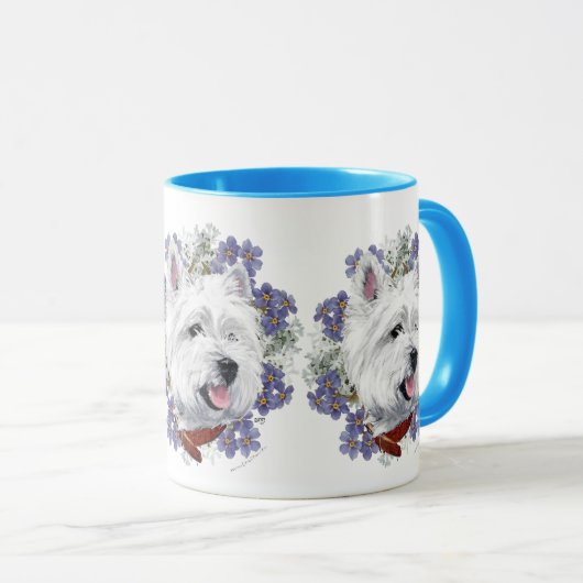 Westie vergeet me niet mok (Voorkant rechts)