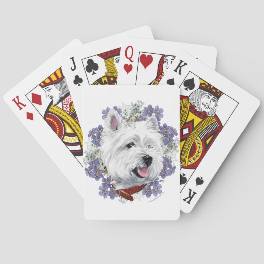 Westie Vergeet Mij Niet Pokerkaarten (Achterkant)