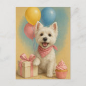 Westie-verjaardag Briefkaart (Voorkant)