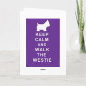 Westie Verjaardag Kaart Keep Calm Style (Achterkant)
