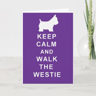 Westie Verjaardag Kaart Keep Calm Style