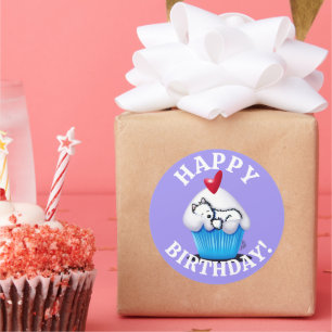 Westie VERJAARDAG KiniArt Stickers