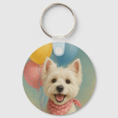 Westie Verjaardag Sleutelhanger (Achterkant)
