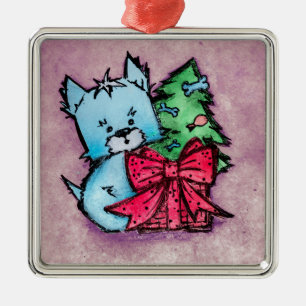 Westie-versieringen - Gifts en X-mas-bomen - Viole Metalen Ornament