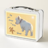 WESTIE VOOR DE FEESTDAGEN LUNCH BOX (Achterkant)