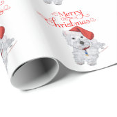Westie Vrolijk Kerstfeest Cadeaupapier (Rol Hoek)