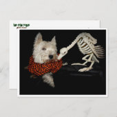 Westie Vulture Skeleton Halloween Briefkaart (Voorkant / Achterkant)