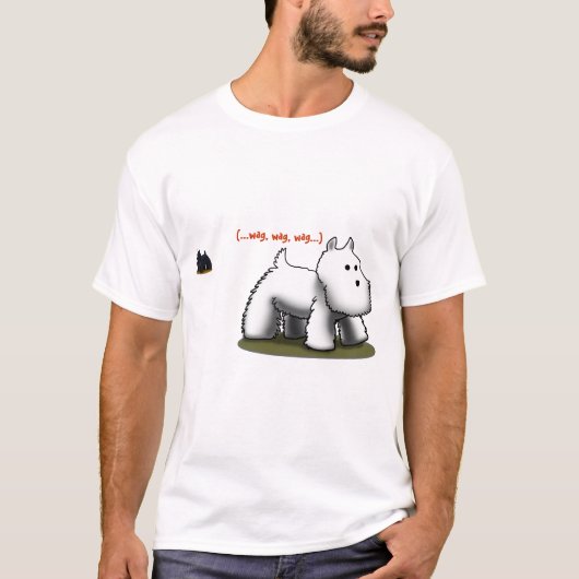 Westie (...wag, wag, wag...) T-shirt (Voorkant)