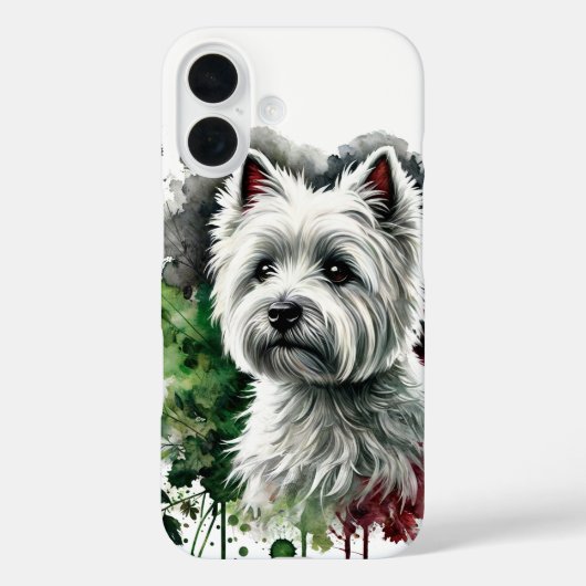 Westie Waterverf Art Case-Mate iPhone Case (Achterkant)