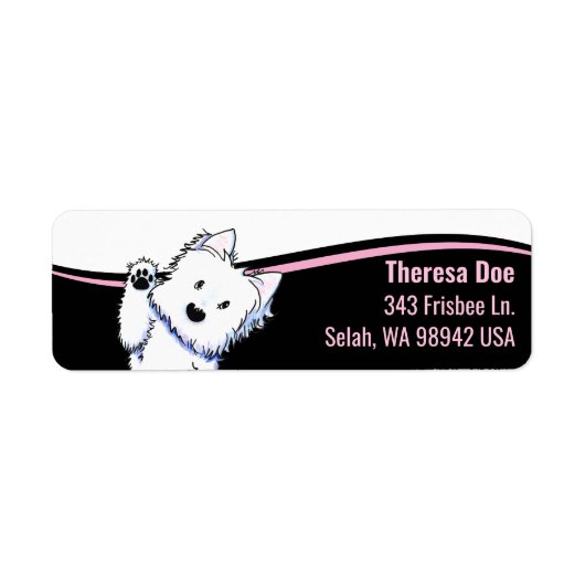 Westie Wave Address Label (Voorkant)