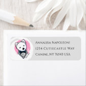 Westie Wedding Address Label (Insitu)