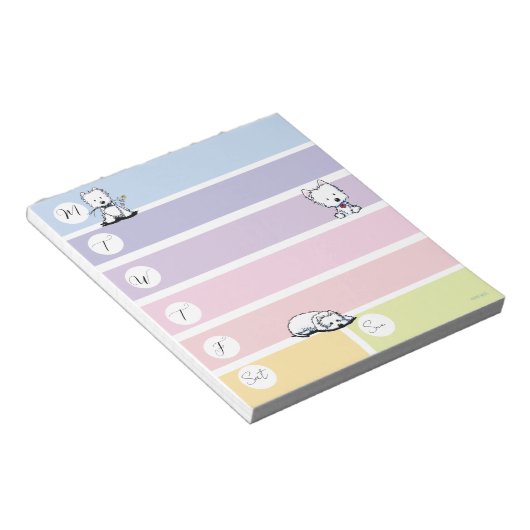 Westie Weekplanner Notitieblok (Schuin)