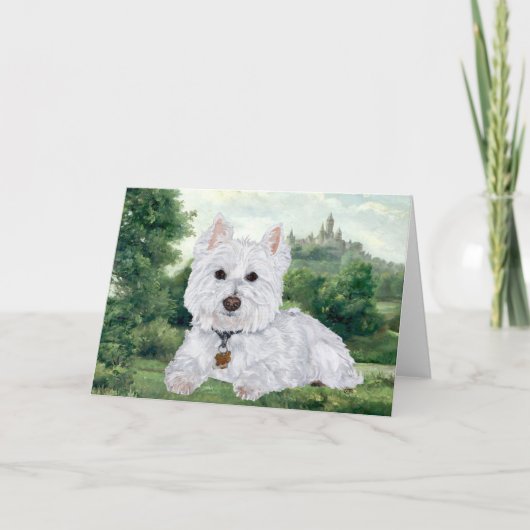 Westie wenskaart kaart (Voorkant)