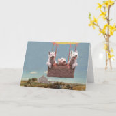 Westie-Wenskaart Kaart (Gele Bloem)