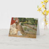 Westie-Wenskaart Kaart (Gele Bloem)