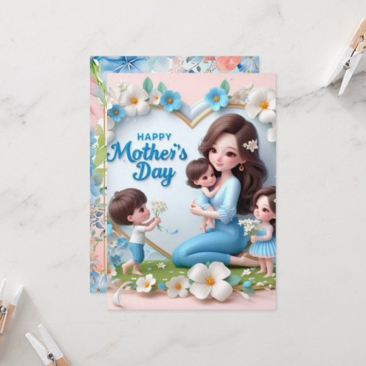 Westie wenst mama kaart (Voorkant / Achterkant in situ)