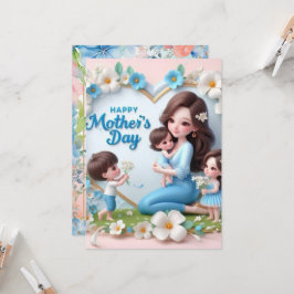 Westie wenst mama kaart