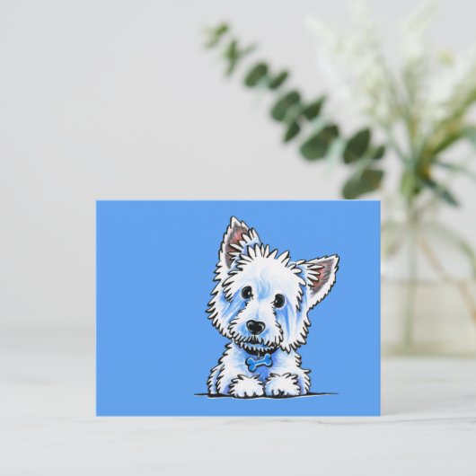 Westie Wesley Briefkaart (Staand voorkant)