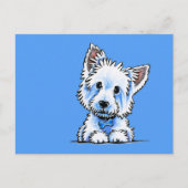 Westie Wesley Briefkaart (Voorkant)