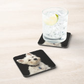 Westie (West Highland shiier) met halsband Bier Onderzetter (Rechterzijde)