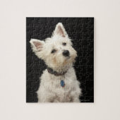 Westie (West Highland shiier) met halsband Legpuzzel (Verticaal)
