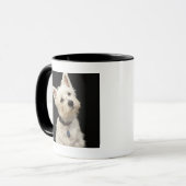 Westie (West Highland shiier) met halsband Mok (Voorkant links)