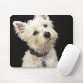 Westie (West Highland shiier) met halsband Muismat (Met muis)