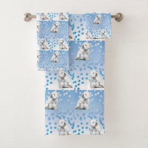 Westie West Highland Terrier Bath Towel Bad Handdoek
