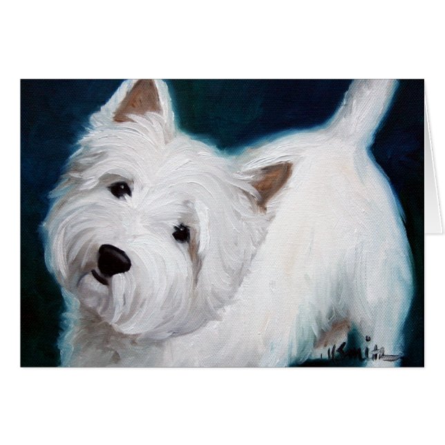 Westie West Highland Terrier Dog Card (Voorkant Horizontaal)