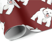 Westie West Highland White Terrier Cadeaupapier (Rol Hoek)