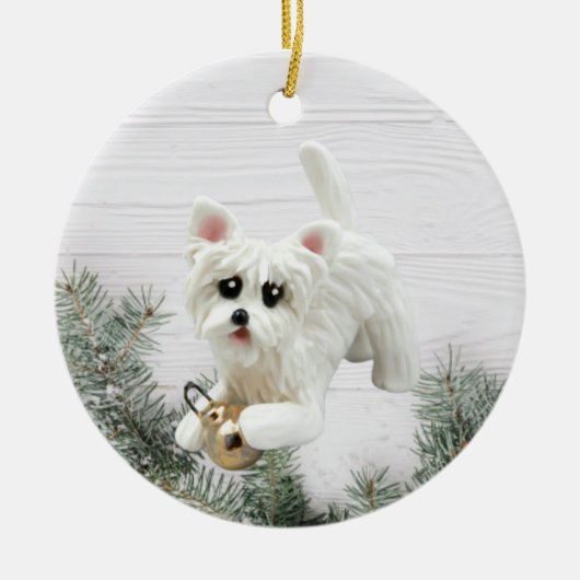 Westie West Highland White Terrier Ornament (Voorkant)