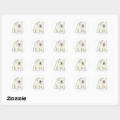 Westie West Highland White Terrier Ronde Sticker (Vel)