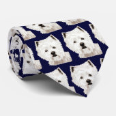 Westie West Highland White Terrier Stropdas (Opgerold)