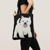 Westie West Highland White Terrier Tote Bag (Dichtbij)