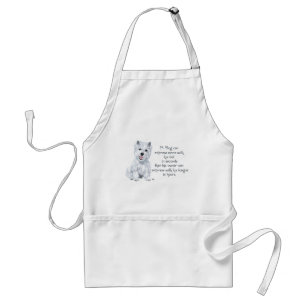 Westie Wijsheid - Kwispelende Staart of Tong? Standaard Schort