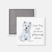 Westie Wijsheid - Vette Hond? Magneet (Voorkant / Achterkant)